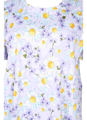 Oversized nacht t-shirt met print, Lavender Blue AOP, Packshot image number 2