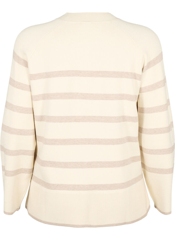 Trui van viscosemix met zijsplit	, Birch W/Simply T., Packshot image number 1