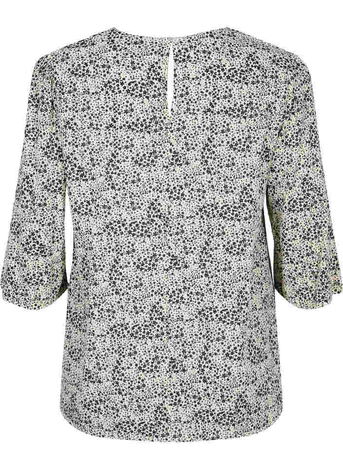 Viscose blouse met bloemenprintViscose blouse met bloemenprint, Off White Ditsy, Packshot image number 1
