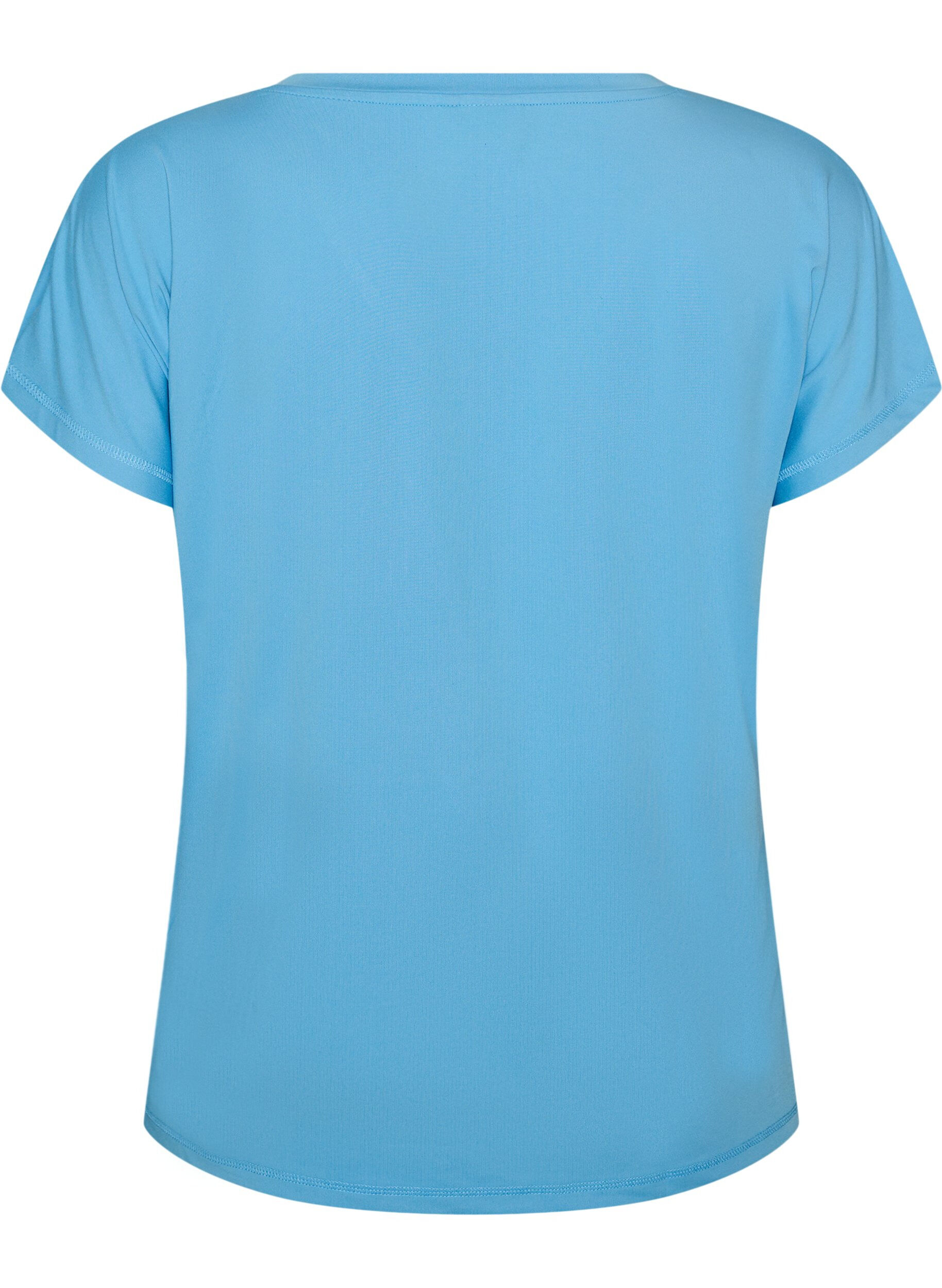 ZizziLosvallend trainings-T-shirt met V-hals, Blauw, Packshot image number 1