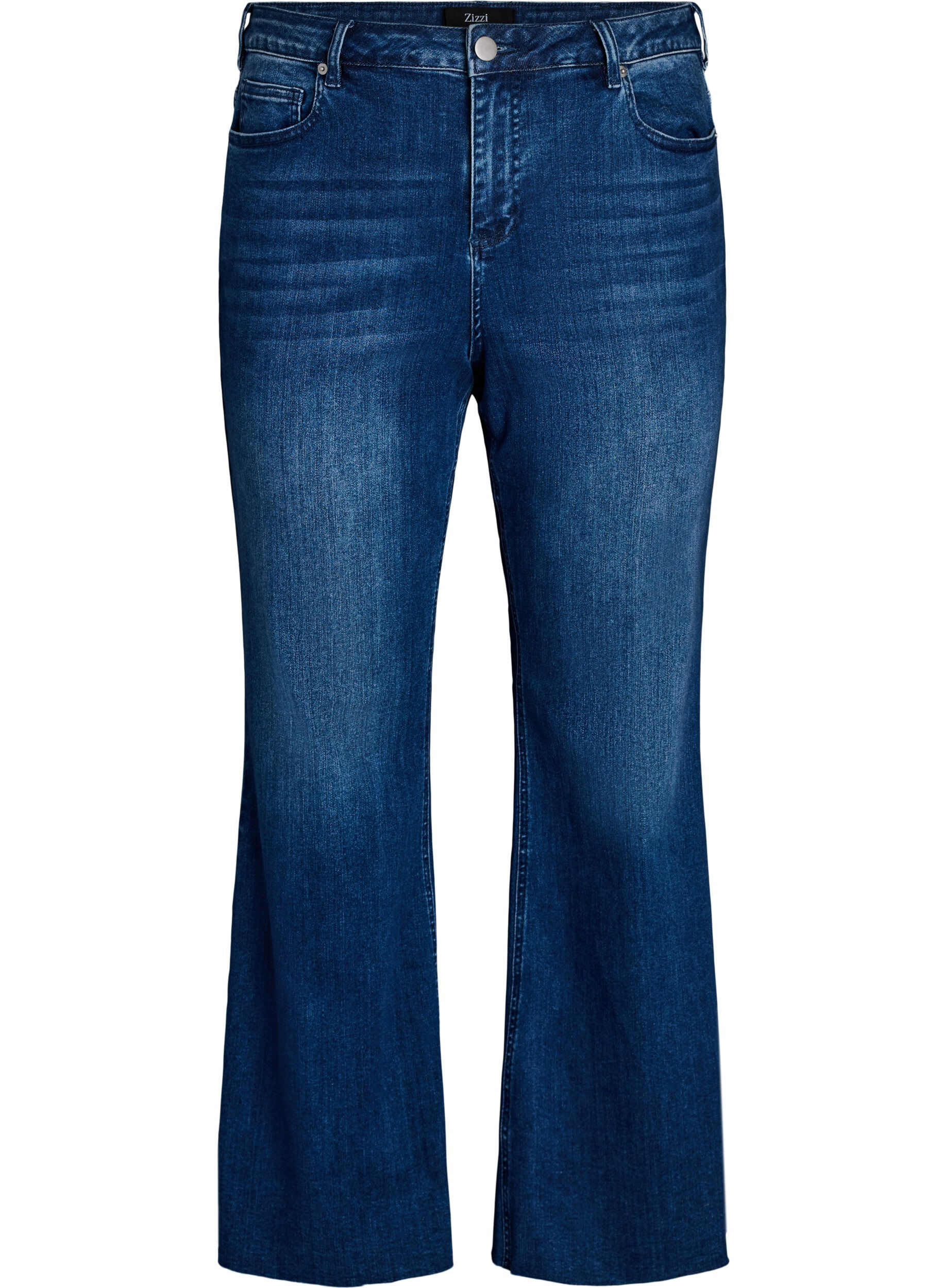 Zizzi High-waist bootcut jeans, Blauw, Packshot image number 0