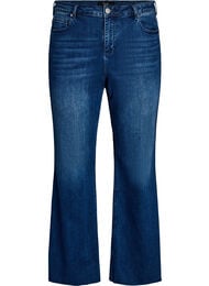 High-waist bootcut jeans, Blauw