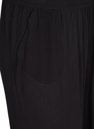 Losse culotte broek in viscose, Black, Packshot image number 2