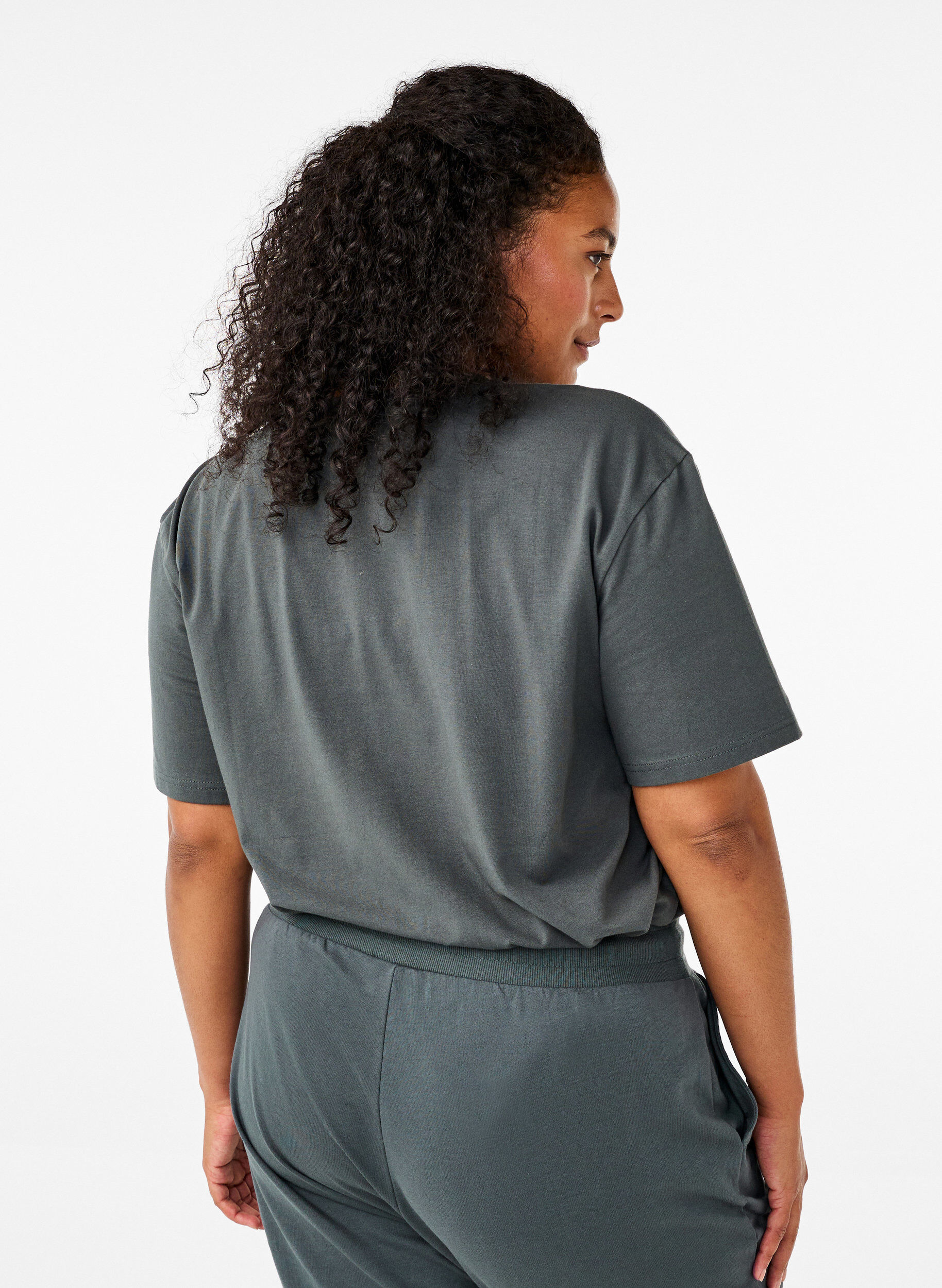 Zizzi Sportief T-shirt in biologische katoen, , Model image number 2