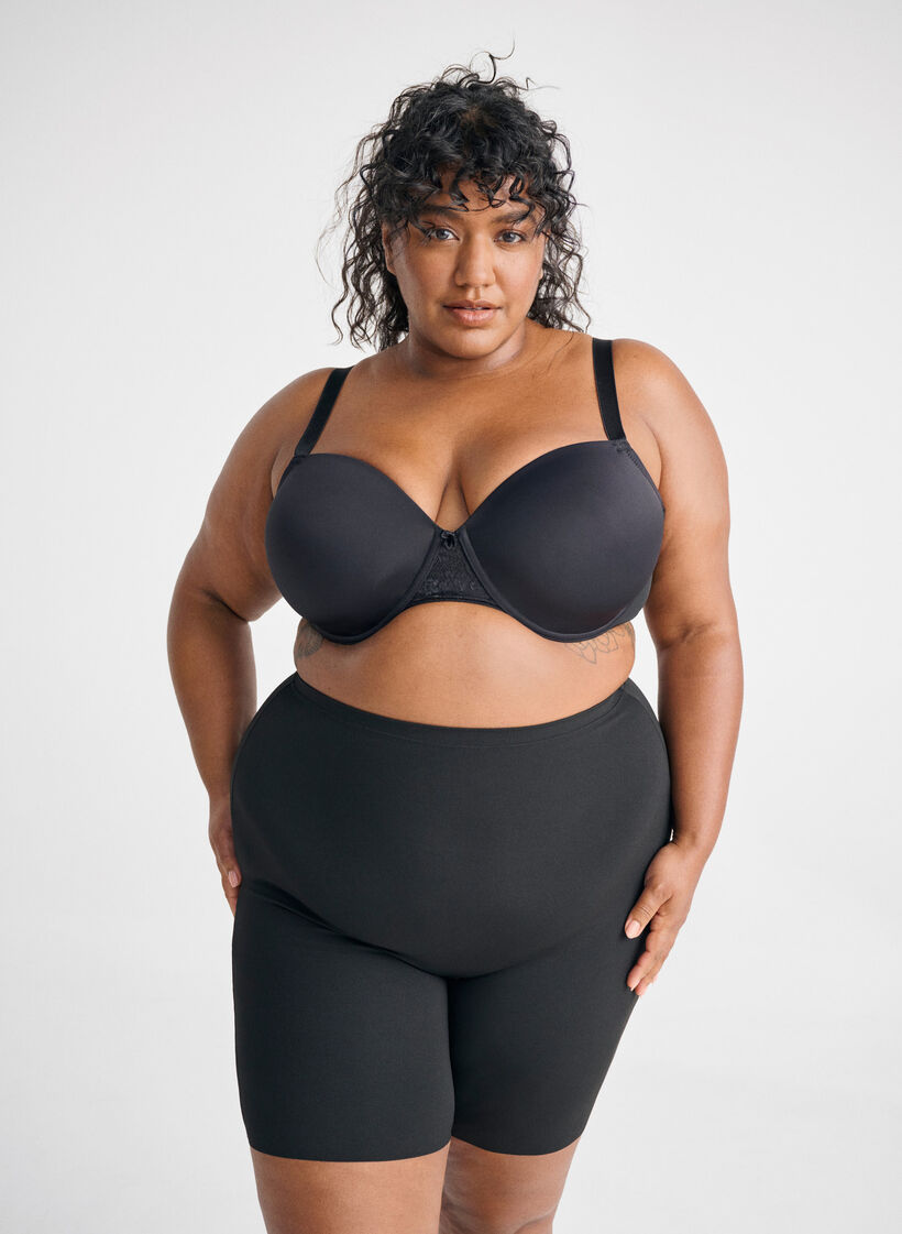 Light shapewear shorts met hoge taille, Zwart, Image image number 0