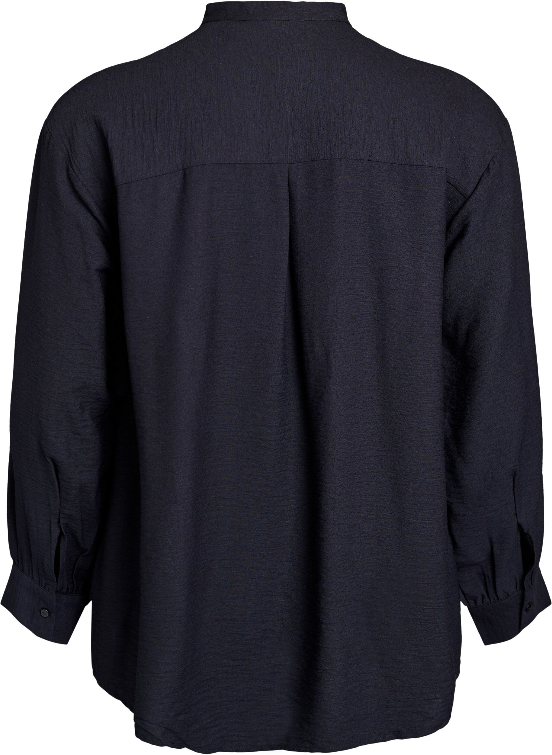 Zizzi Viscose shirt met A-lijn vorm, Zwart, Packshot image number 1