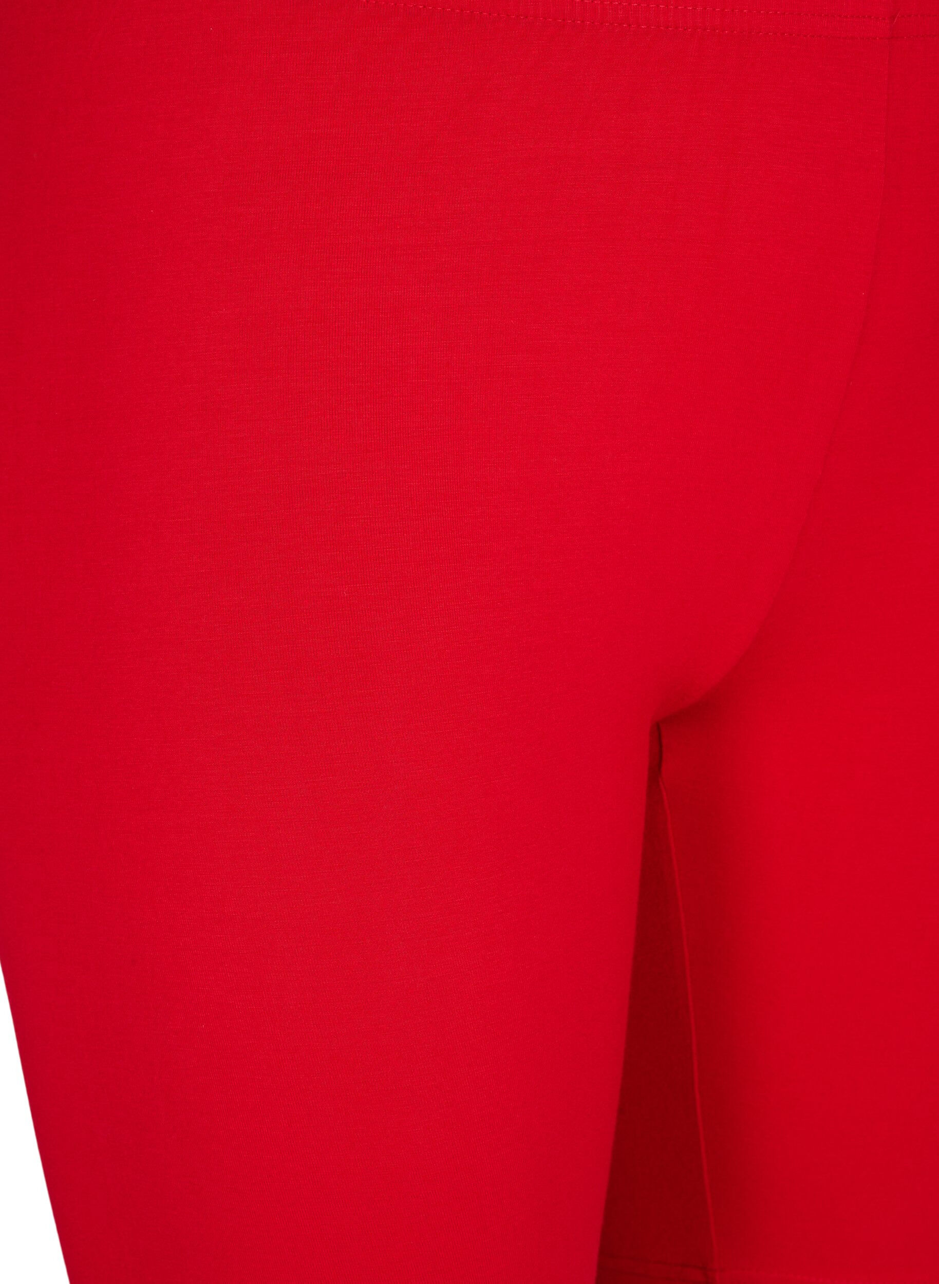 Zizzi Effen basic fietsbroek, Rood, Packshot image number 2