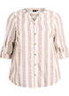 Katoenen blouse met V-hals, Beige, Packshot image number 0