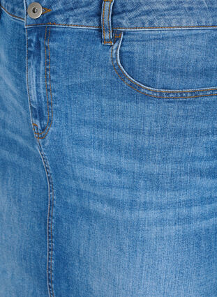 Nauwsluitende spijkerrok van katoen, Blue denim, Packshot image number 2