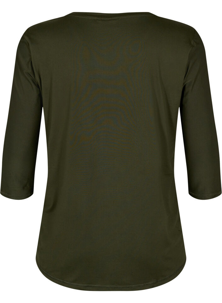 Trainingsblouse met 3/4-mouwen, Groen, Packshot image number 1