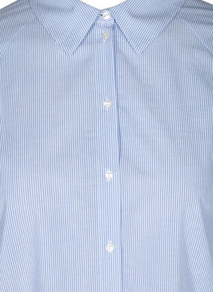 Gestreepte blouse in katoen, White/Blue stripe, Packshot image number 2