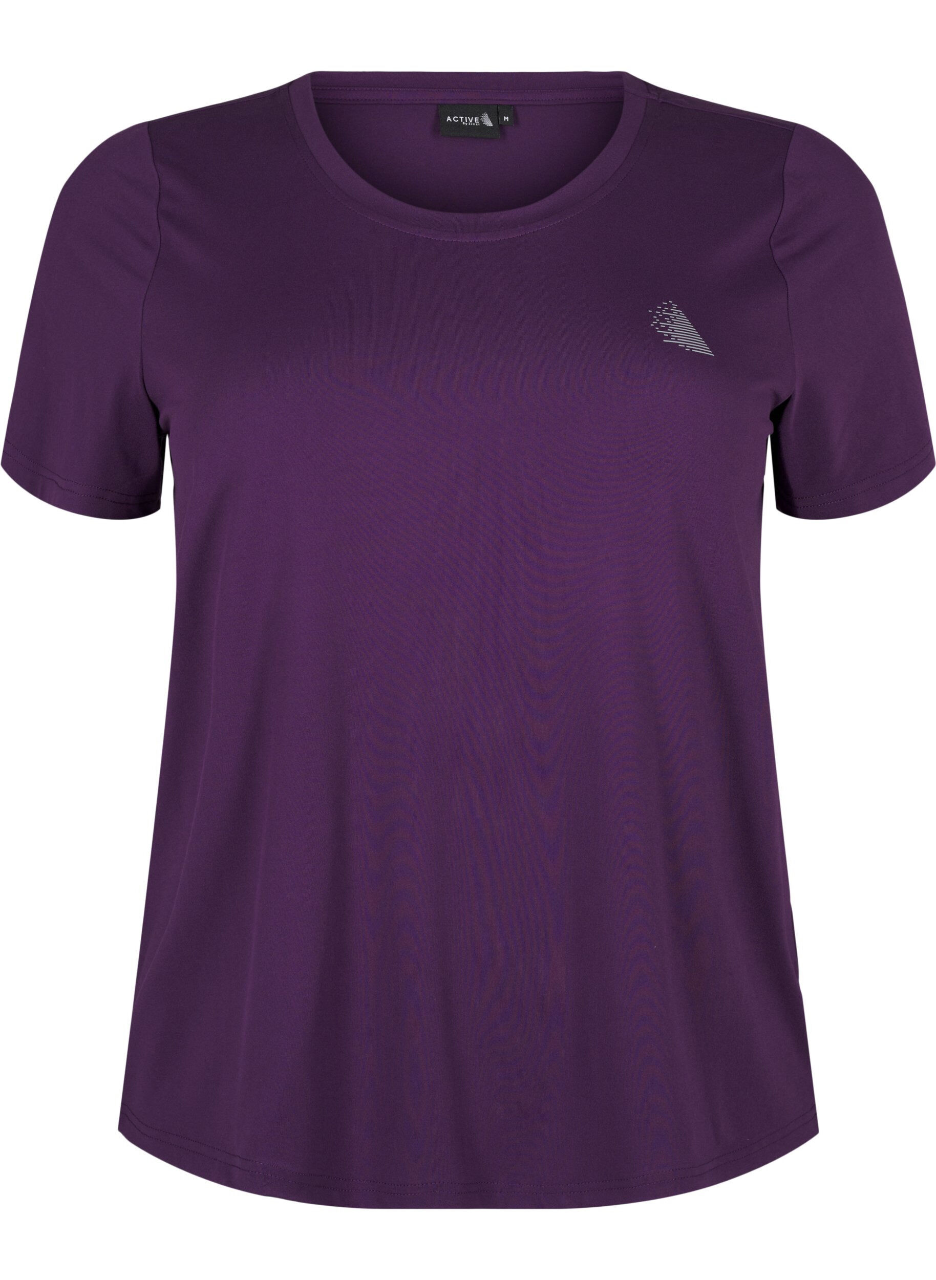 Zizzi Slim fit sport T-shirt met ronde hals, Purple Pennant, Packshot image number 0