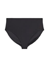 Solidkleurige high-waist bikinibroekje, Zwart