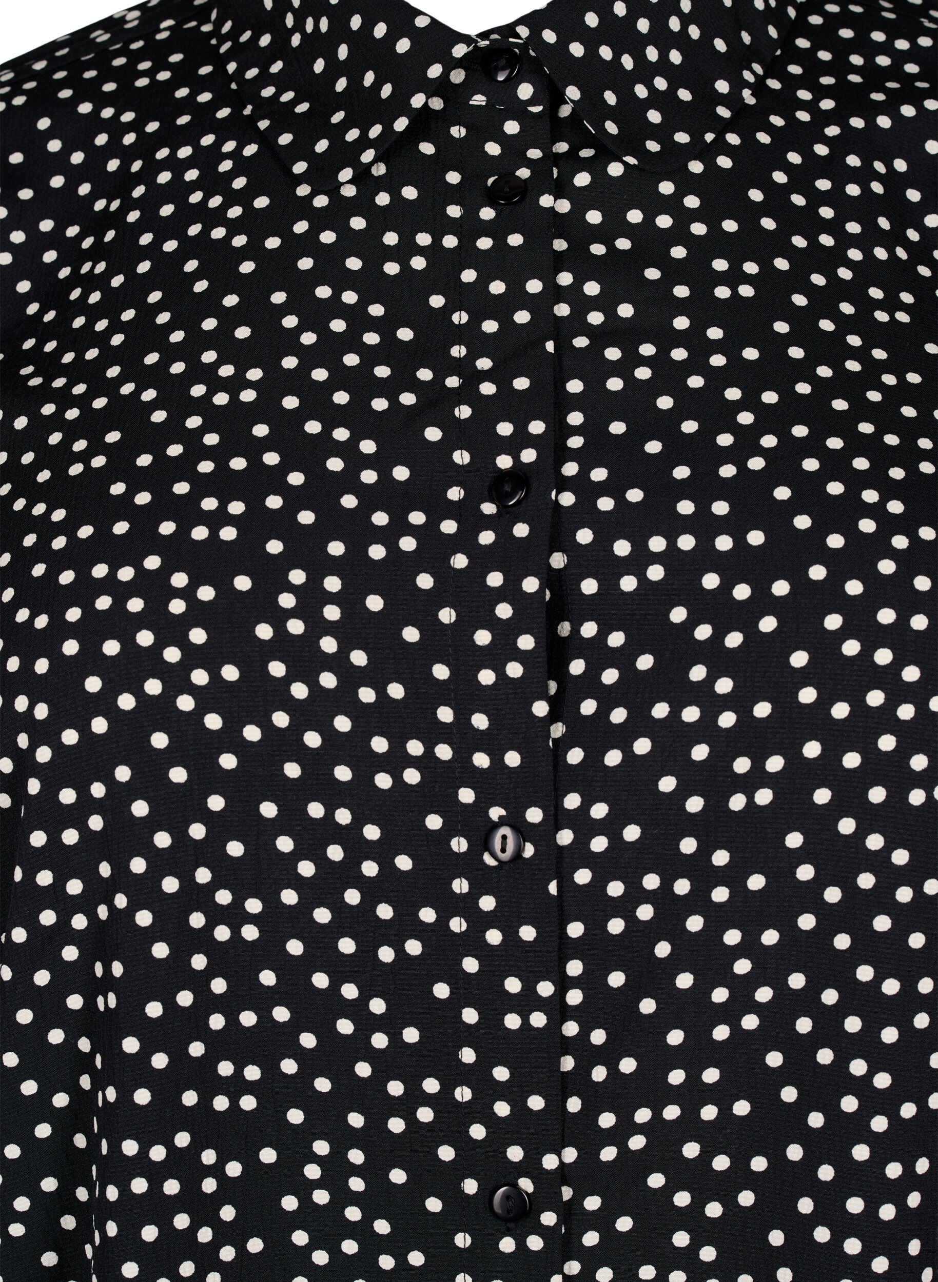 Zizzi FLASH - Shirt met stippen, Black White Dot, Packshot image number 2