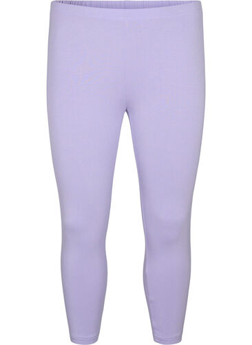 Basic 3/4 legging in viscose, Lavender, Packshot image number 0