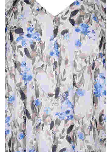 Top met print en korte mouwen, Blue Flower AOP, Packshot image number 2