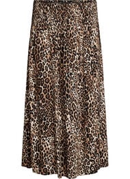 Viscose maxi-rok met smock, Bruin
