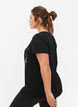 Katoenen sportshirt met print, Black w. Playstyle, Model image number 1