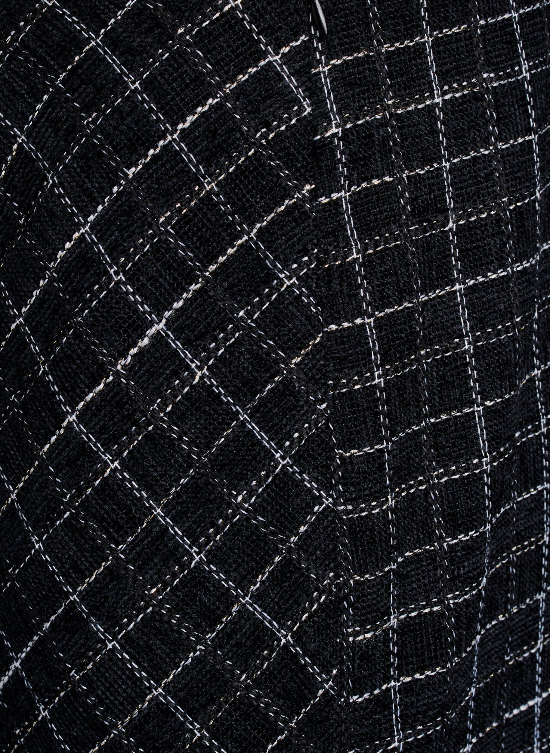 Zizzi Geruite rok, Zwart, Packshot image number 3