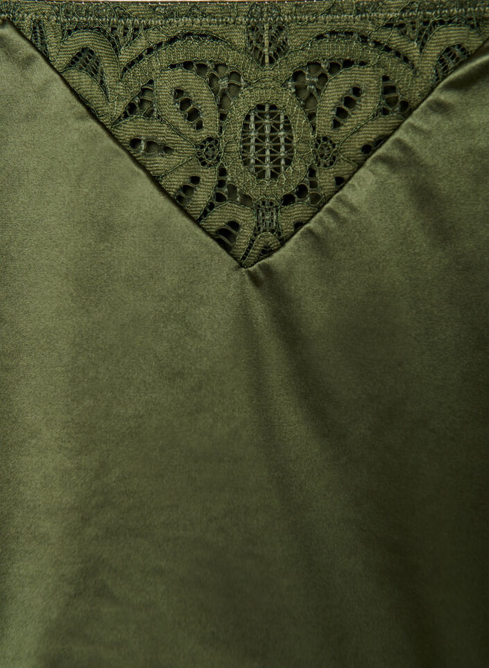 Hipster string met kant en microvezel, Groen, Packshot image number 2