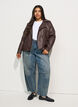 Bikerjack in imitatieleer, Bruin, Model image number 1