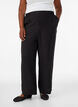 Viscose broek met elastische taille en rechte pijpen, Zwart, Model image number 2
