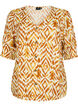 Viscose blouse met knopen, Amber Green Tribe, Packshot image number 0