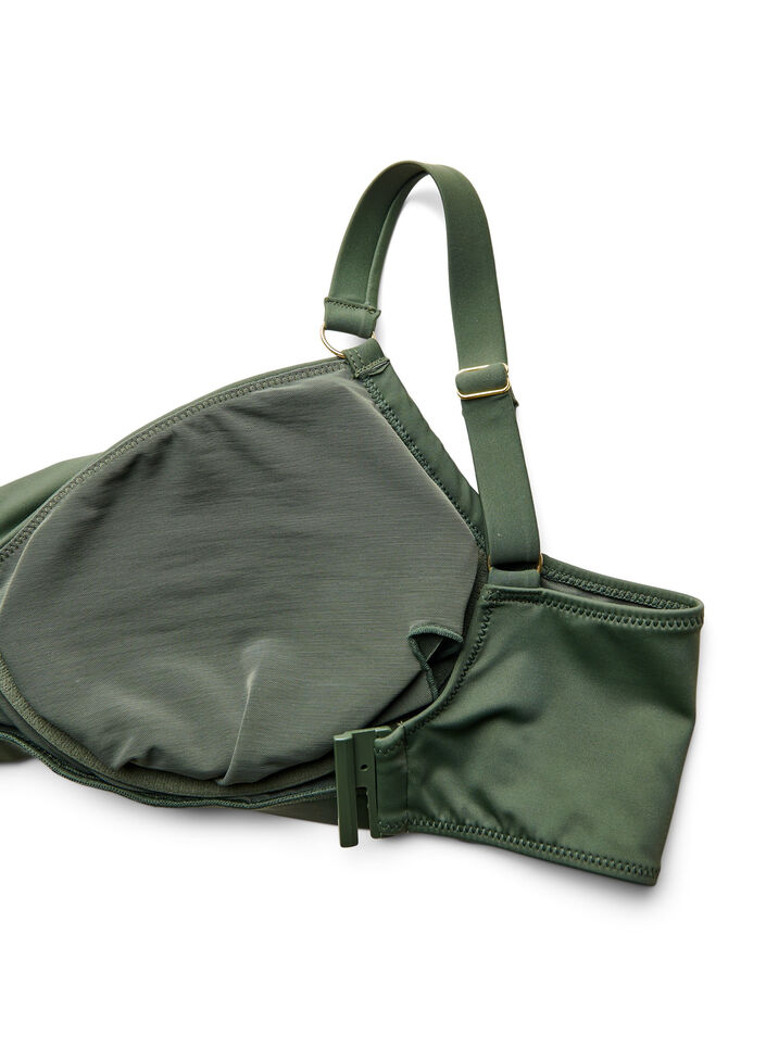 Bikinibeha met beugel en goudkleurig detail, Groen, Packshot