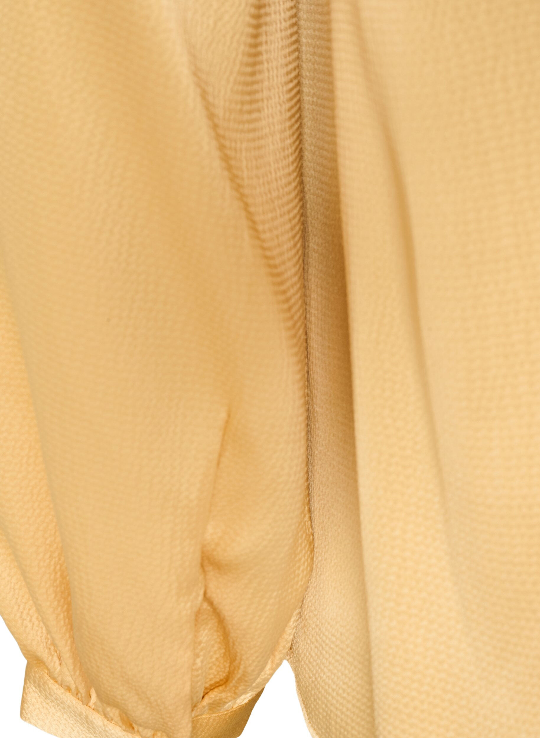 ZizziBlouse met overhemdkraag en V-hals, Geel, Packshot image number 3
