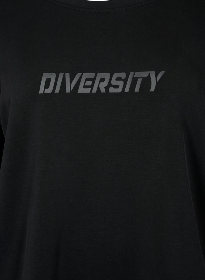 Sweatshirt met tekstprint, Black, Packshot image number 2