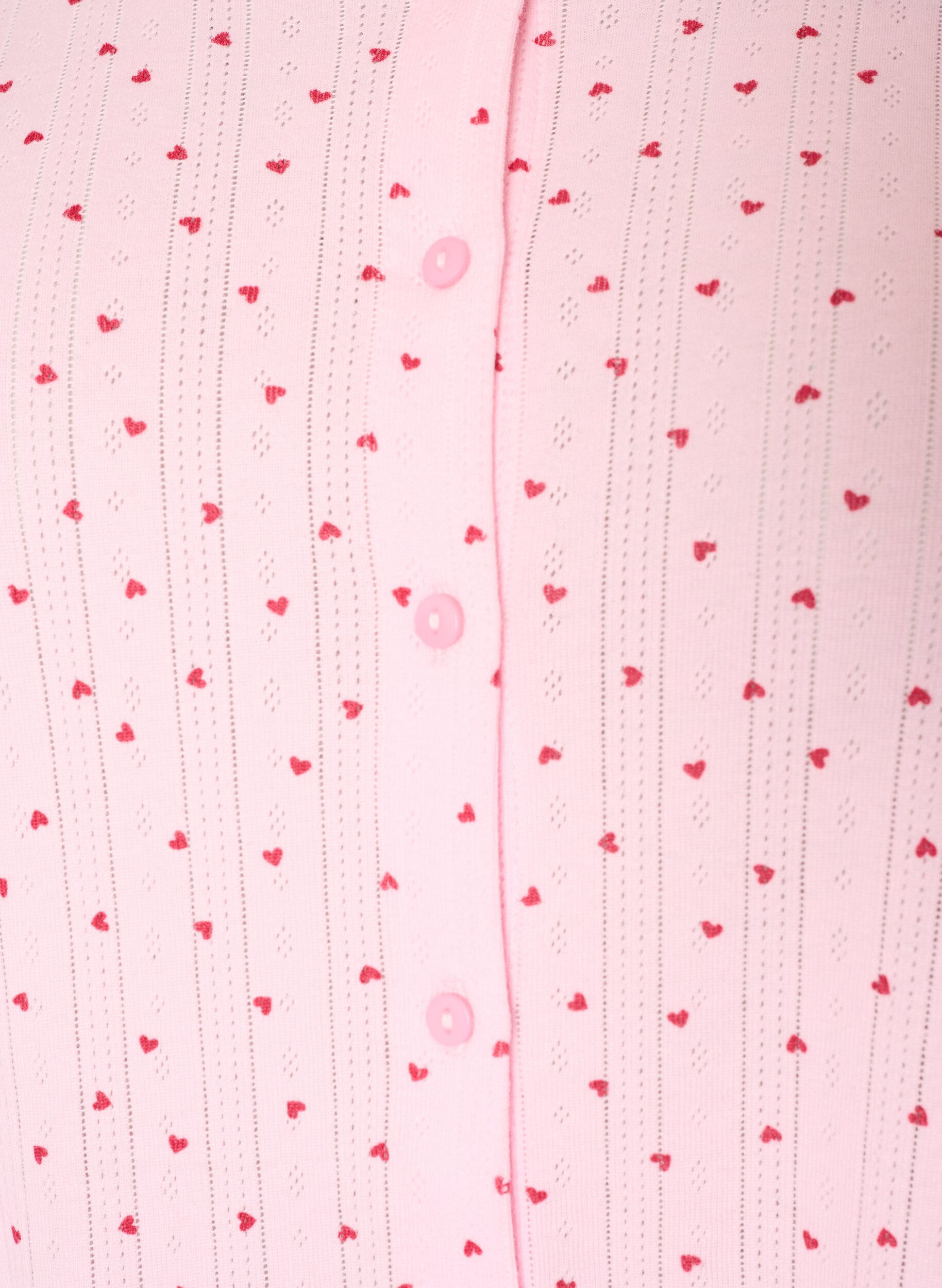 ZizziVest van biologisch katoen met gaatjesborduursel, Roze, Packshot image number 2