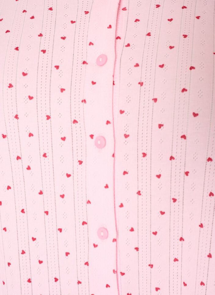 Vest van biologisch katoen met gaatjesborduursel, Roze, Packshot image number 2