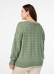Gebreide blouse met lange mouwen en een opengewerkt patroon, Green Bay, Model image number 1