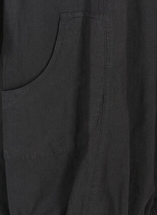 Mouwloze katoenen jurk, Black, Packshot image number 3