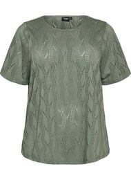 Jersey T-shirt met oogjespatroon, Groen