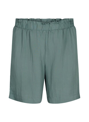 Losse shorts van viscose, Balsam Green, Packshot image number 0