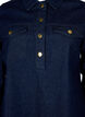 Denim jurk met A-vorm en knopen, Dark Blue Denim, Packshot image number 2