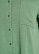 Katoenen mousseline blouse met korte mouwen, Groen, Packshot image number 2