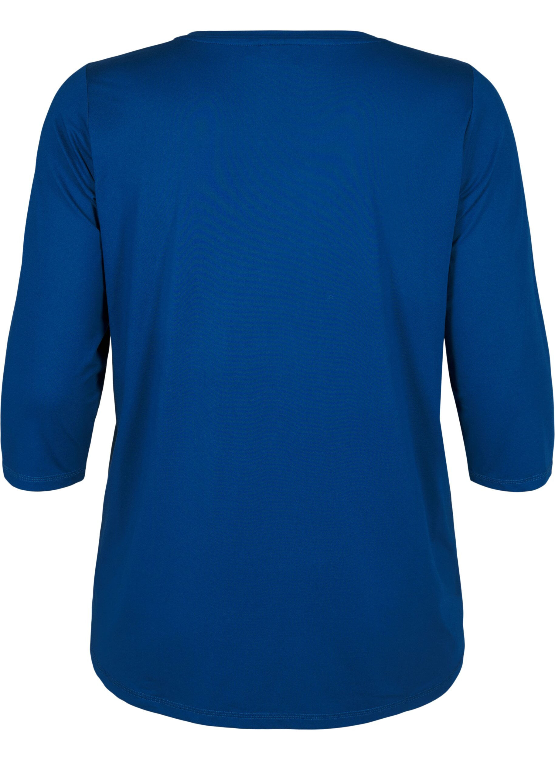 Zizzi Sporttop met 3/4 mouwen, Blauw, Packshot image number 1
