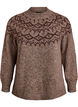 Trui met Noors patroon, Bruin, Packshot image number 0
