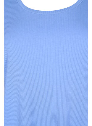 T-shirt met korte mouwen in rib, Wedgewood, Packshot image number 2