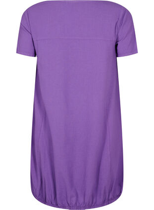 Katoenen jurk met korte mouwen, Deep Lavender, Packshot image number 1
