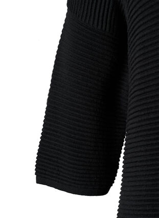 Gestructureerde pullover met hoge hals, Black, Packshot image number 2
