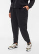 Losse katoenen broek met zakken, Zwart, Model image number 2
