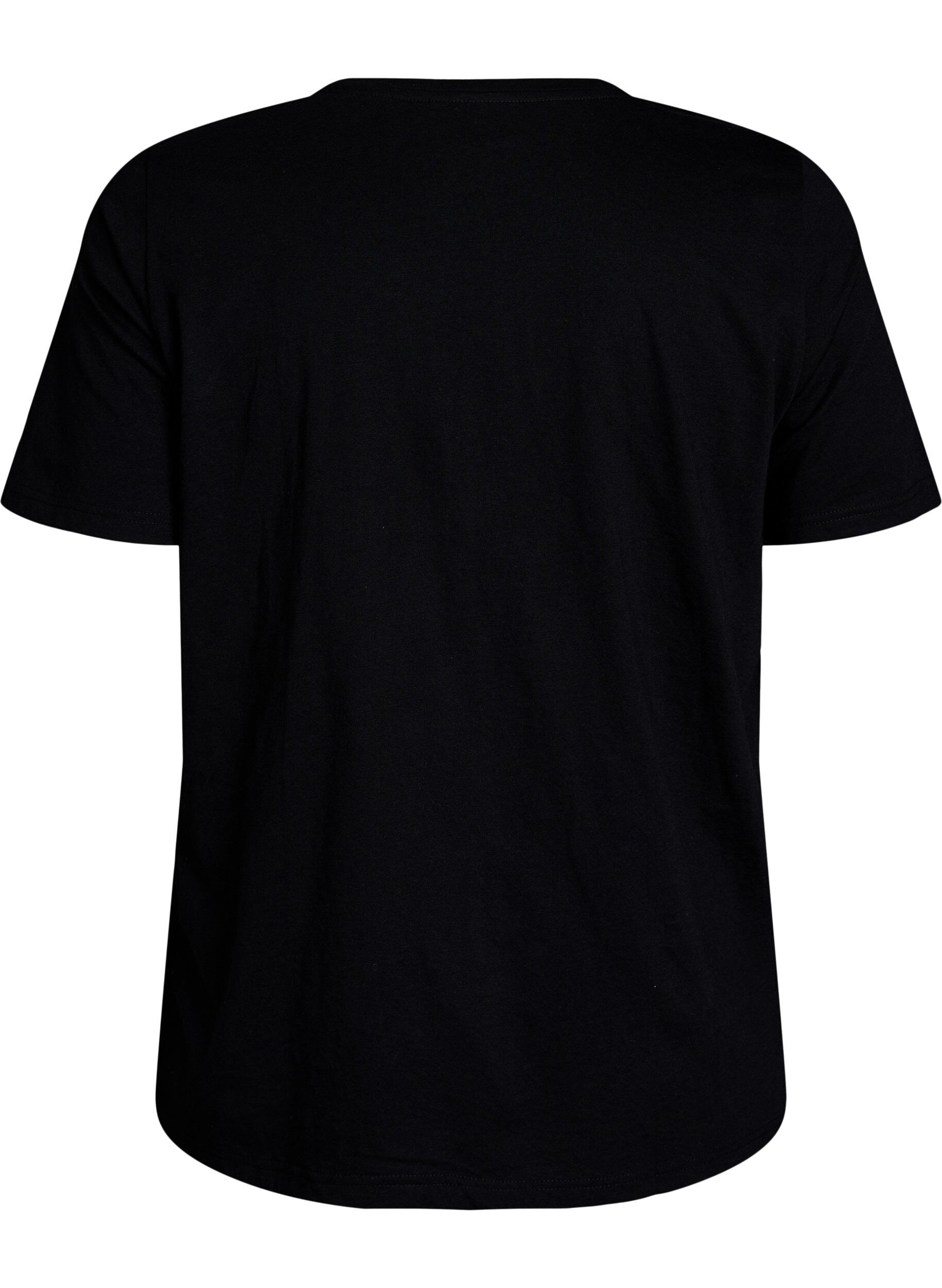 ZizziT-shirt met print, Zwart, Packshot image number 1