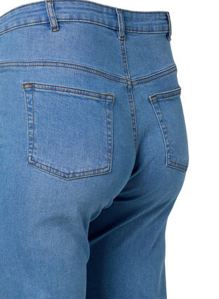 Gemma-jeans met hoge taille en normale pasvorm, Light blue, Packshot image number 3