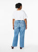 Straight-fit jeans met hoge taille, Blauw, Model image number 1