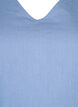 Korte jurk van katoenmix met linnen, Faded Denim, Packshot image number 2