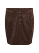 Korte corduroy rok met drukknopen, Bruin, Packshot image number 0