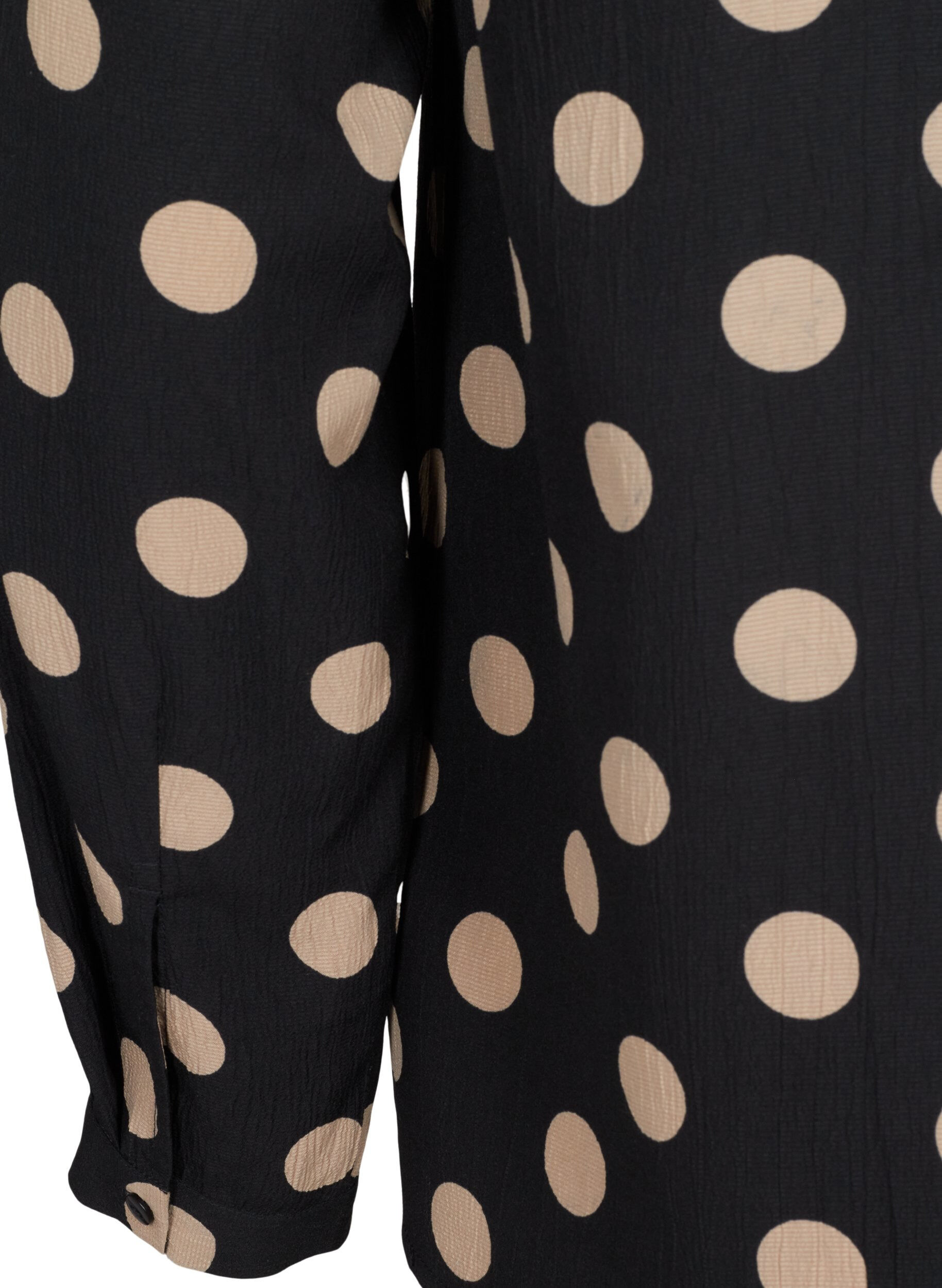 Zizzi FLASH - Blouse met lange mouwen en print, Black Brown Dot, Packshot image number 3